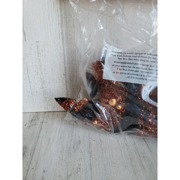 Dept 56 4033852 Halloween sisals orange fall village tree set glitter - Picture 6 of 6